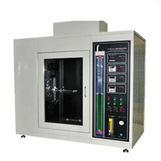 Horizontal vertical combustion tester